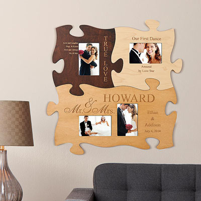 Заготовка фоторамка из МДФ Пазл (Puzzle photo frame)